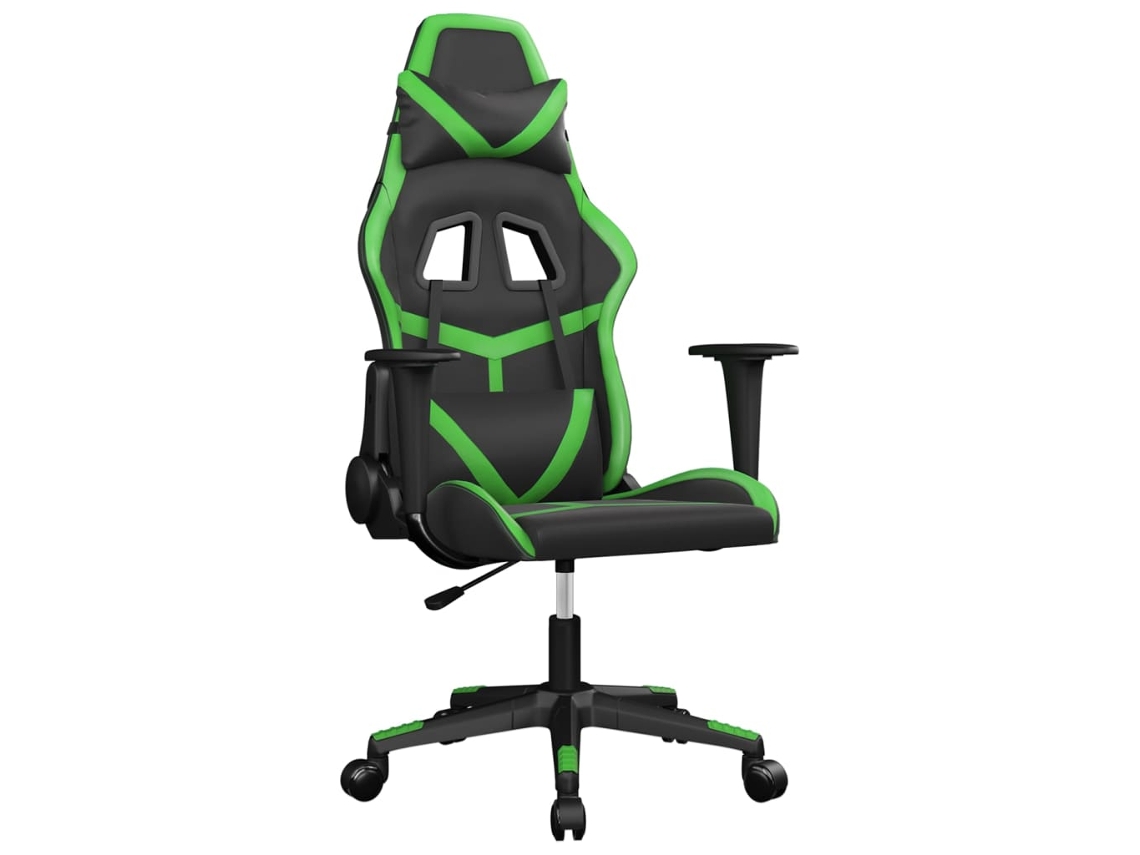 Cadeira de gaming VIDAXL Preto Couro Artificial (67x64x127 cm)
