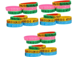 Conjunto De 30-pulseiras Silicone Com Notas Musicais, Temas Musicais, Pulseiras Neon, Acessórios Para Festivais, Cordão