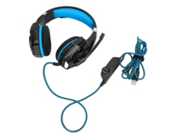 Auriculares supraaurais com cabo para jogos com cancelamento de ruído, microfone confortável e compatíveis com pc e telefone | S/MARCA