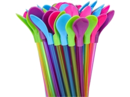 100 Pcs Colher De Cone De Neve Canudo Canudo De Plástico Rígido Canudos Destacáveis ​​de 9,3 Polegadas Nostalgia88