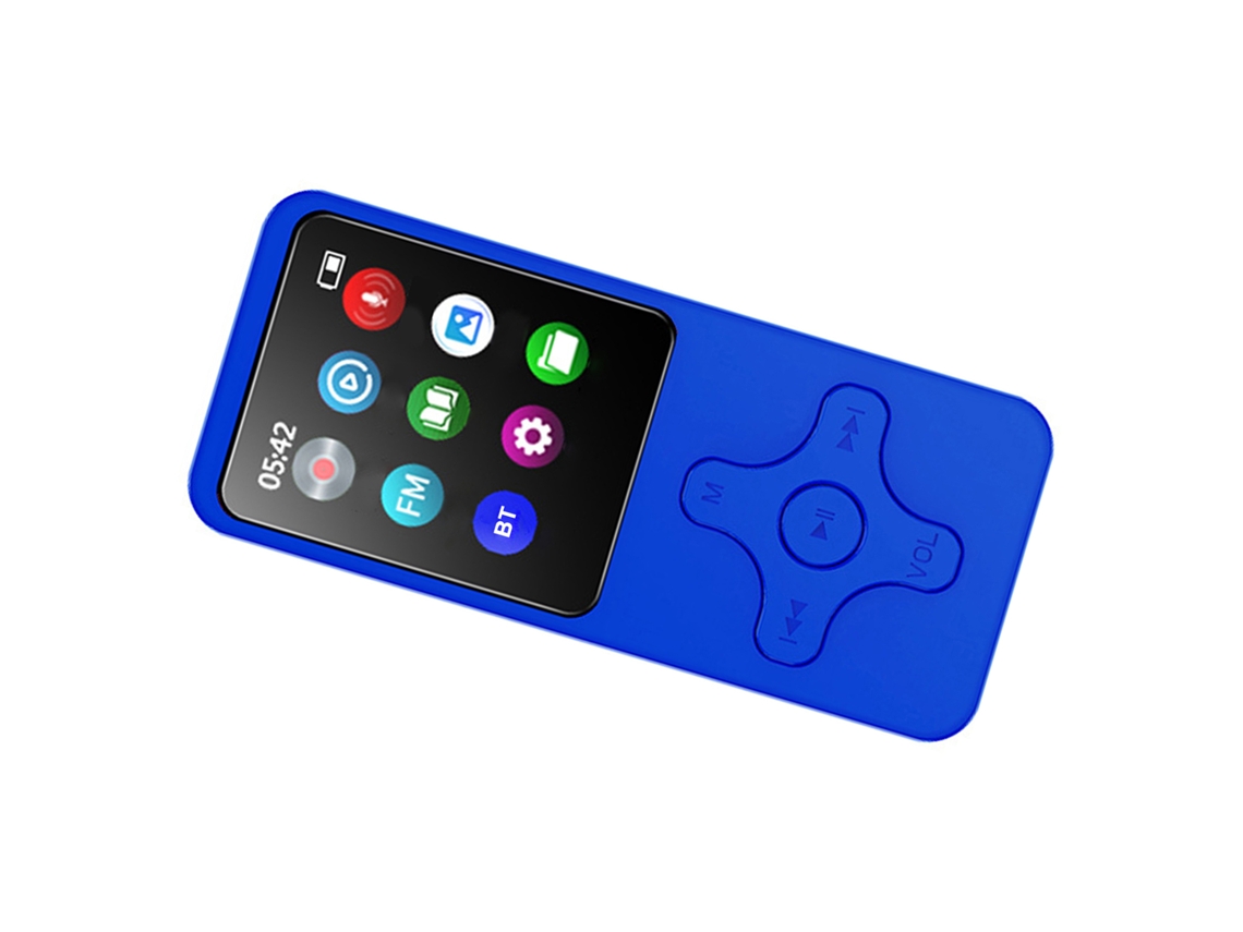 Reprodutor De Mp3 Mp4 Com Tela Digital Bt5.0 Alto-falante Som Hifi Rádio Fm Gravador E-book