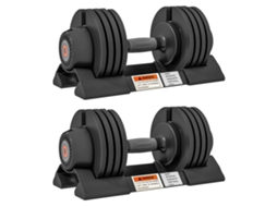Conjunto Pesos 2, 3,5 6 8 10kg, Halteres Ajustáveis+base, Preto