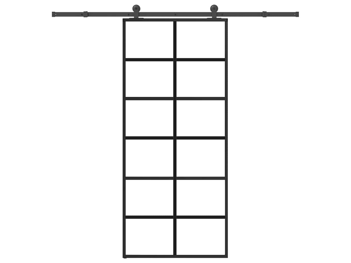 Sliding Door, Sliding Doors Vidaxl Preto Vidro (90 X 205 Cm (213.5 Cm))