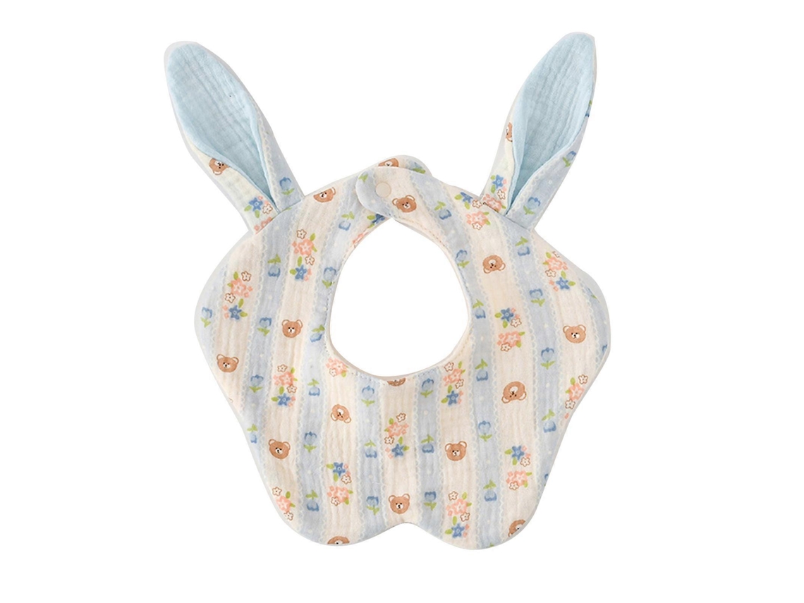 Babador de algodão para meninos e meninas, paninho fofo para esfregar, respirável, para alimentar crianças pequenas, com 6 pacotes de lenços umedecidos, bandana e cachecol.