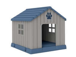 Abertura de Ar para Casinha Externa para Cães e Piso Elevado 85 X 79 X 82 Cm Azul Ge