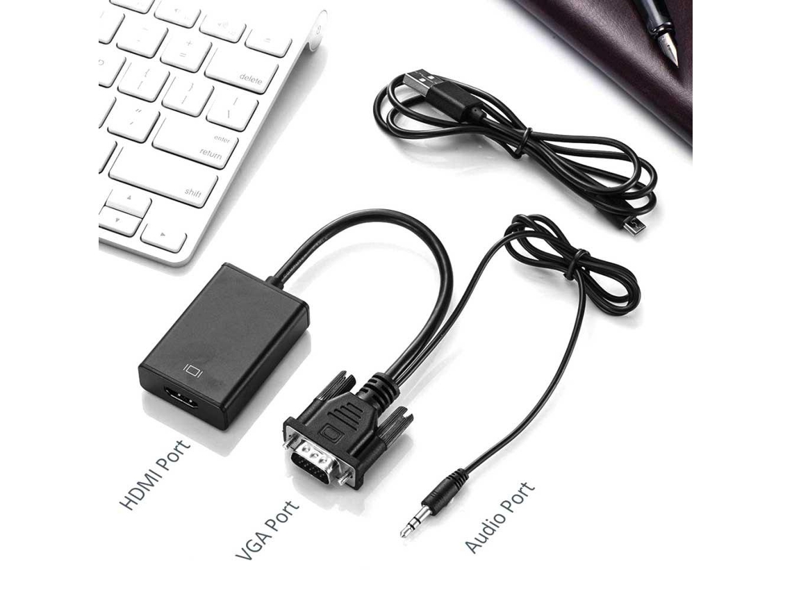 Phoenix Conversor Phvgatohdmi Vga para Hdmi+Jack 3.5 Mm