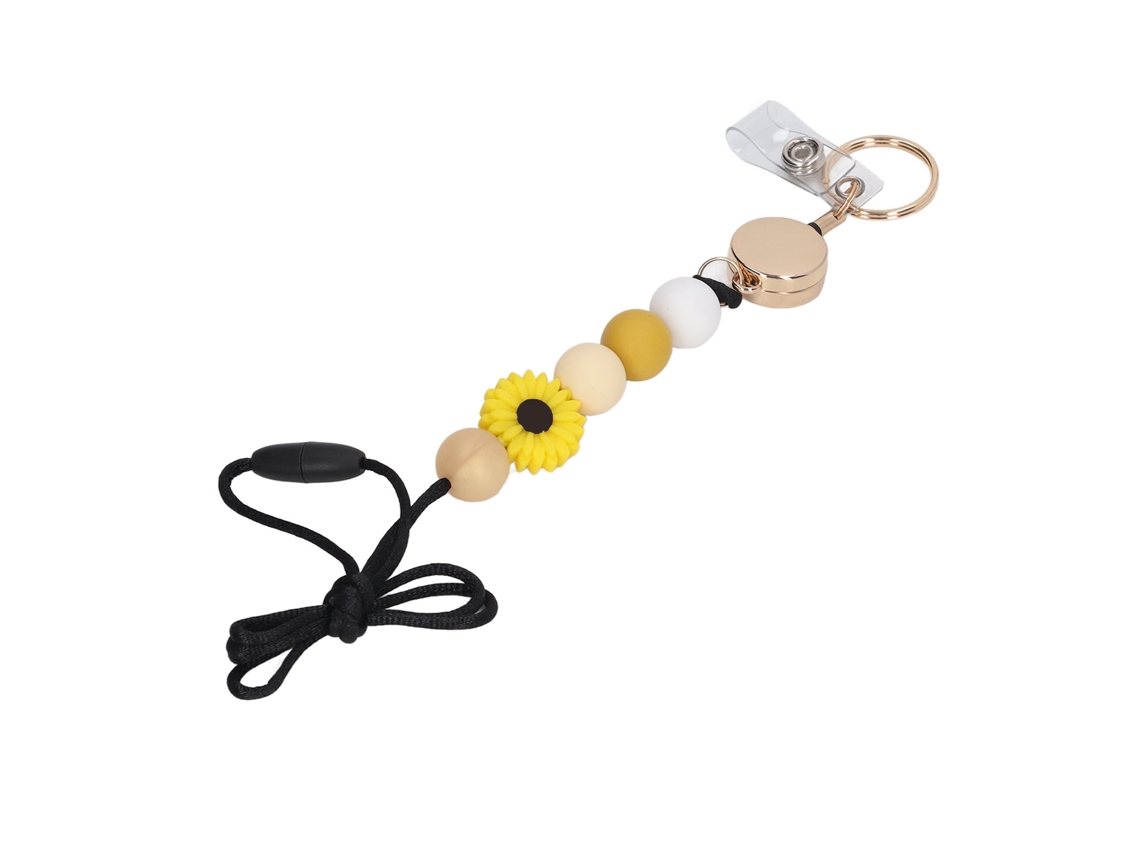 Mali clip de Chupeta com Pérolas de Silicone Chupeta para Bebê Amarelo Presente Brincando Margarida