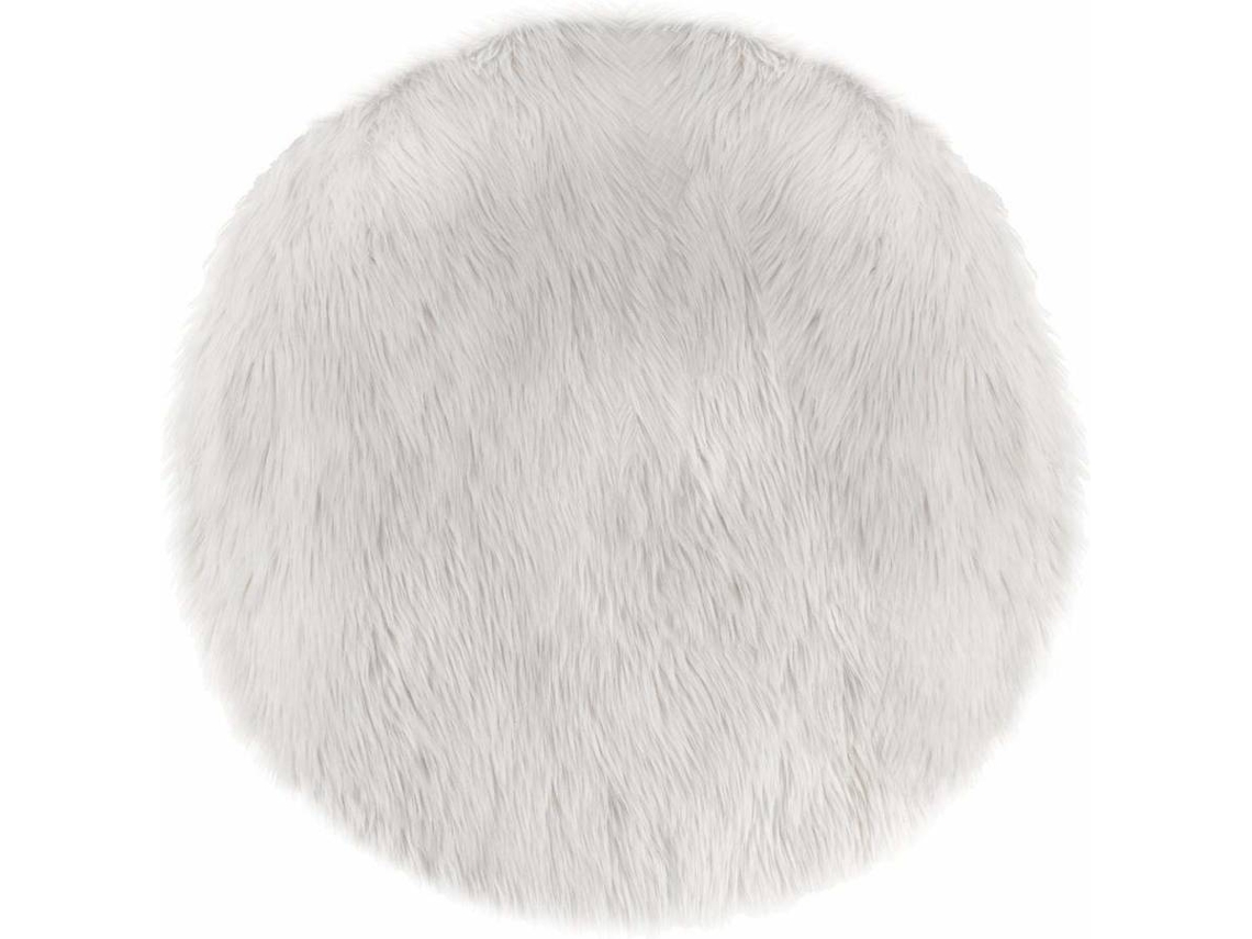 Tapete ATMOSPHERA Fur (Branco - 90 x 90 cm - Poliéster)