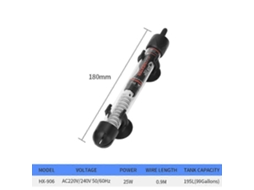 Aquecedor de Água GOKOCO 200w, Submersível, com Termostato