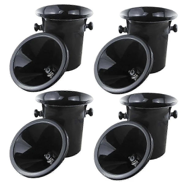 Kit De Degustação De Vinhos 4x Em Plástico Preto - Tamanho Padrão Com Funil Preto E Balde De Champanhe