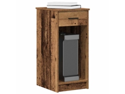Vidaxl Suporte Torre De Computador Com Gaveta 35x45x77cm Madeira Velha