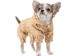 Capa De Chuva Canina, Com Capuz, Impermeável, Em Pu