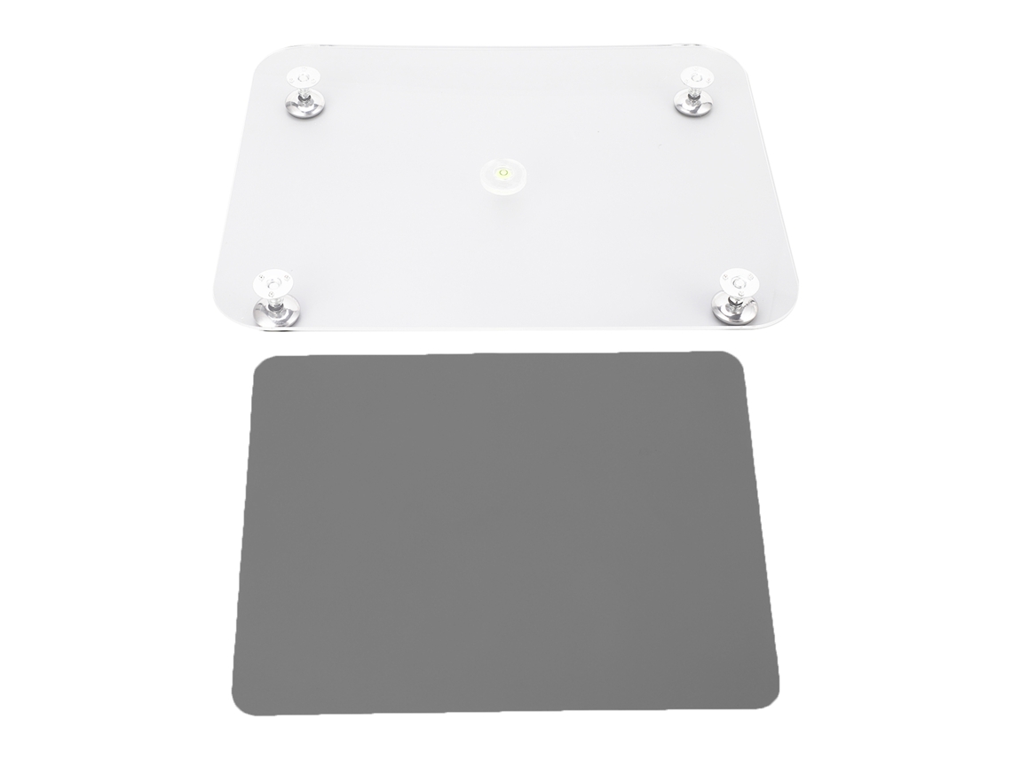 Placa de nivelamento de resina ajustável com tapete de silicone, ferramenta para aplicação de tinta acrílica, cinza