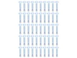 50 Parafusos Auto Perfurantes Cruzados Aço Carbono 4.2x19mm Kit De Fixação Cabeça Redonda