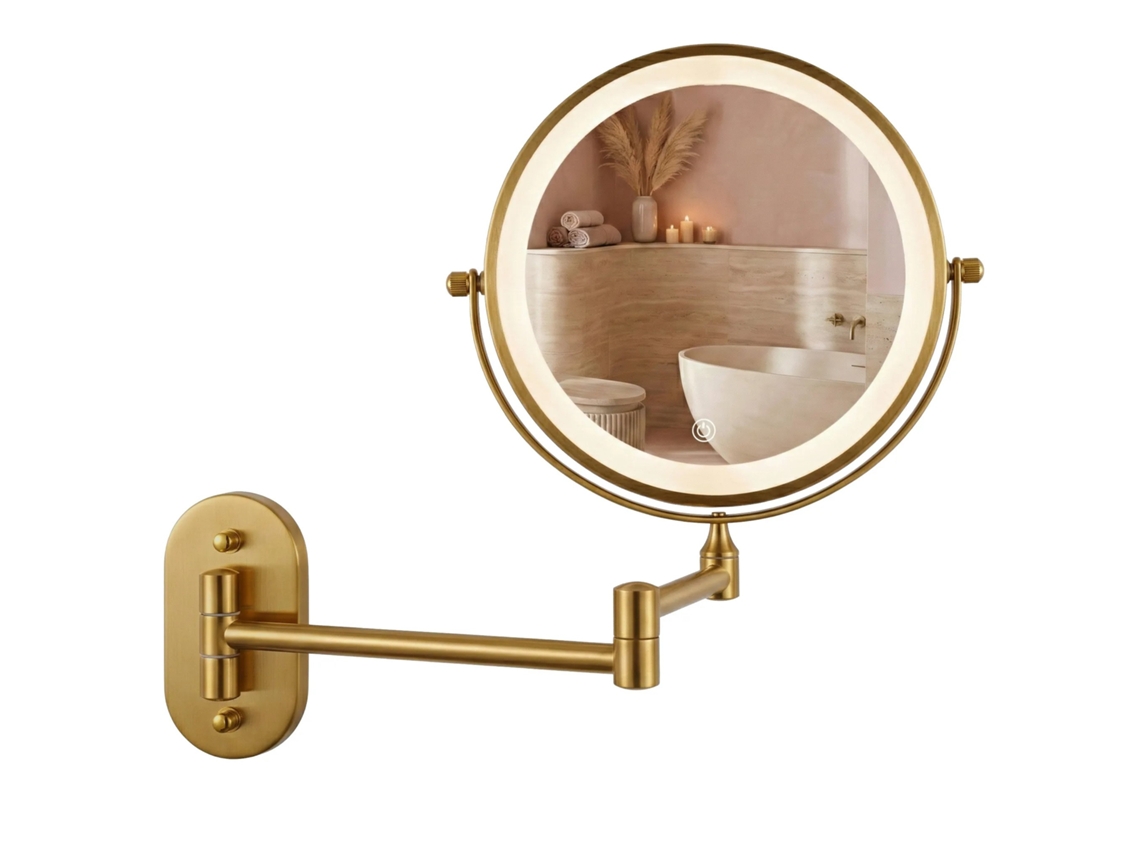Espelho de Parede REA Glow Gold Led