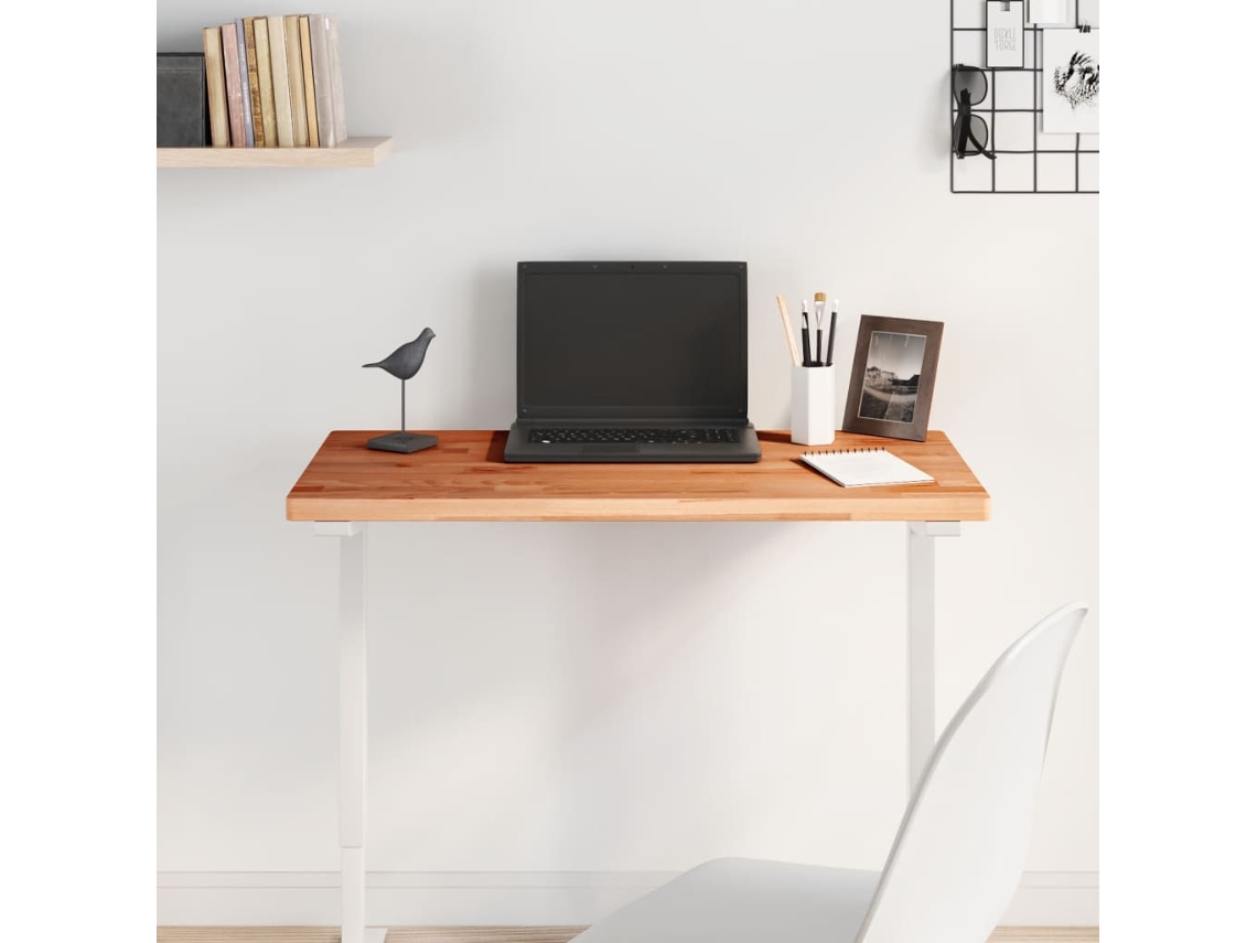 Vidaxl Tampo De Mesa Retangular 80x40x2,5 Cm Madeira De Faia Maciça