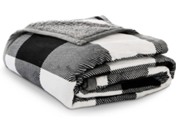 Cobertor De Lã 130x150 Cm, Macio E Confortável, Superquente Para O Inverno, Estilo Clássico, Com Estampa Xadrez Preta E Branca, Cobertor De Flanela