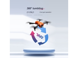 I3 Pro Mini Drone com Câmera Dupla 4K 2 Baterias Duração Da Bateria: 15 Min Laranja YIZHOOD