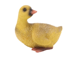 Adorno de Pato em Resina Resistente ao Clima Estátua Cute para Jardim Quintal Lagoa Cinza S/MARCA