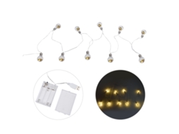 Cordão de luzes LED Golden Star 2026 E27 com 100 LEDs, fio de cobre, alimentação USB/bateria, decoração para casamentos, festas e casa.