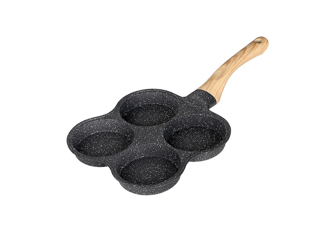 Panela de crepe para fogão de indução com 4 frigideiras antiaderentes para panquecas, omeletes, bacon e hambúrgueres, com espátula de silicone.