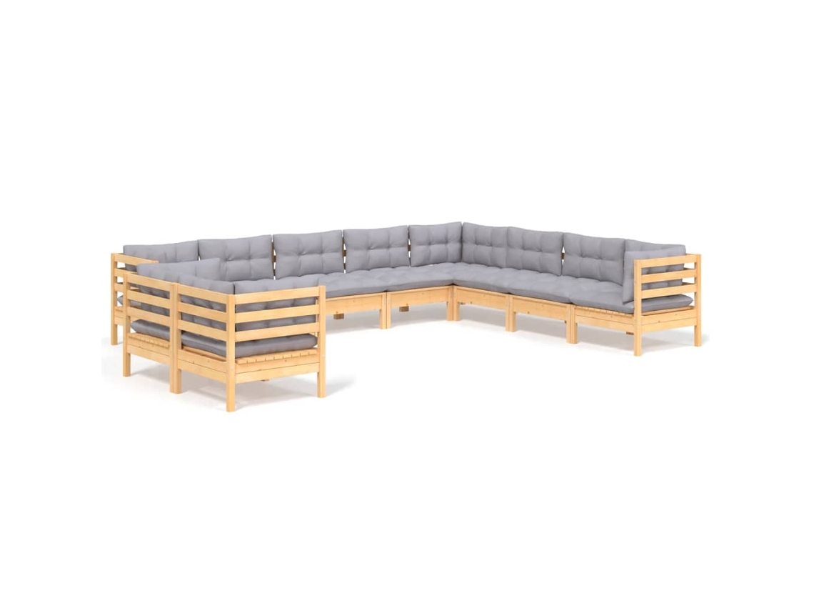 Garden Lounge Set, Garden Lounge Sets Vidaxl Cinzeto Madeira De Pinho (n/a)
