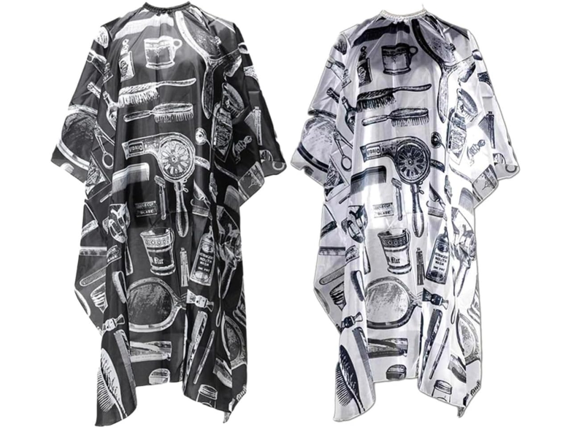 Tablier De Coiffure 2 Pièces Imperméable En Polyester