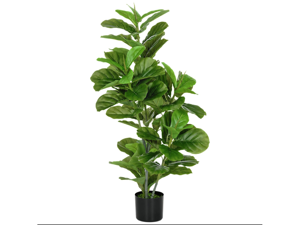 Planta Ficus Artificial, Para Sala De Estar, Com Folhas E Vaso, 110 Cm De Altura