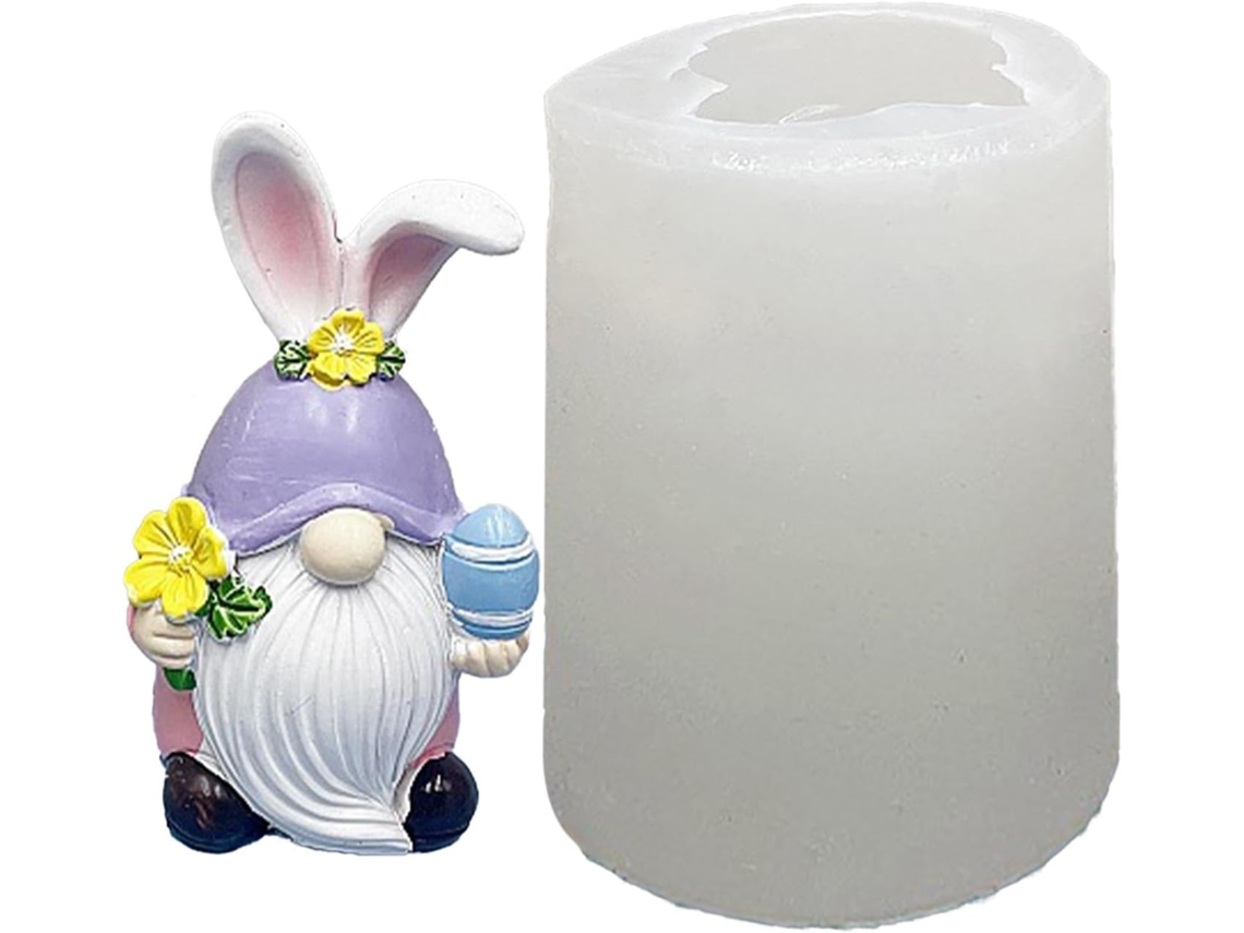 Molde De Silicone Em Formato De Gnomo De Páscoa Fazer