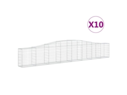 Gabion Basket, Gabion Baskets Vidaxl Prateado Ferro (400 X 30 X 60/80 Cm)