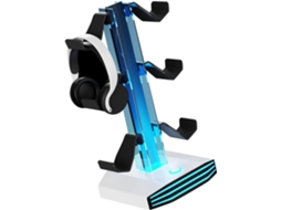 Support De Jeu Multifonction Pour 3 Manettes Et 2 Casques Avec Charge Usb Et Effets Led - Charge Sûre Des
