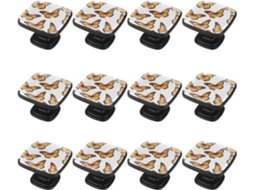 Puxadores Quadrados Para Gavetas De Cômoda, Puxadores Para Armários De Cozinha, 12 Peças, Borboleta Marrom, Puxadores E