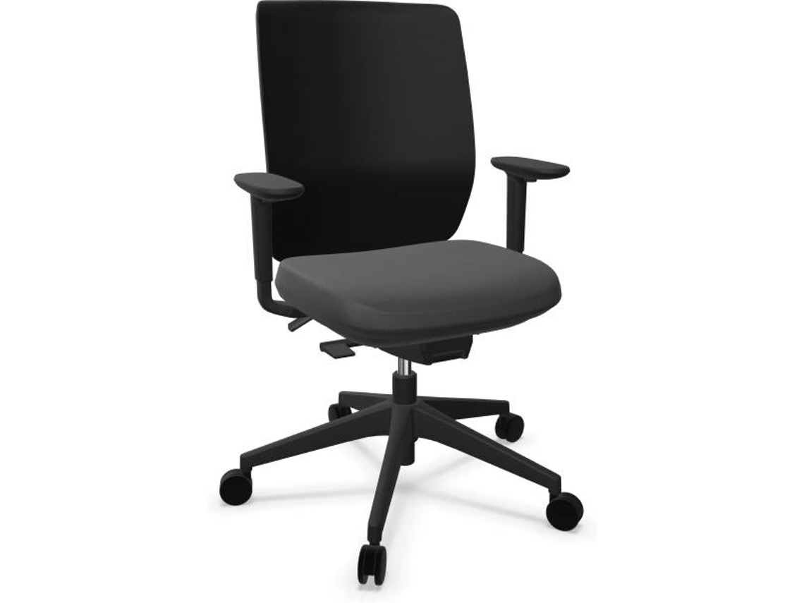 Cadeira de Escritório Operativa ACTIU Trim Serie 30 Preto (Braços reguláveis - Tecido)