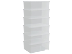 Plastic Storage Box, Plastic Storage Boxes Vidaxl Transparente Polipropileno (n/a)