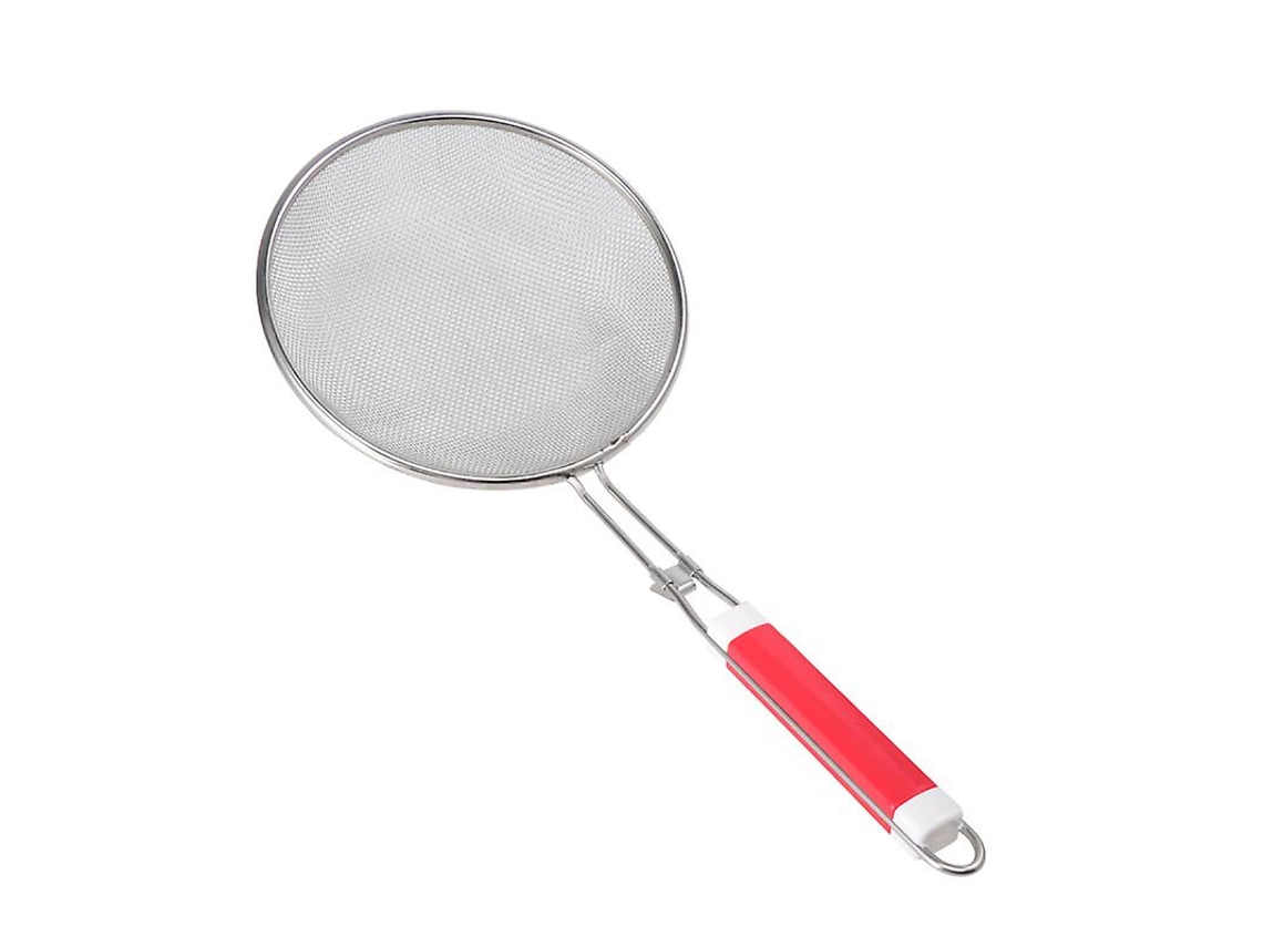 1pcs Escorredor De Aço Inoxidável Com Alça De Plástico Para Cozinhar E Assar