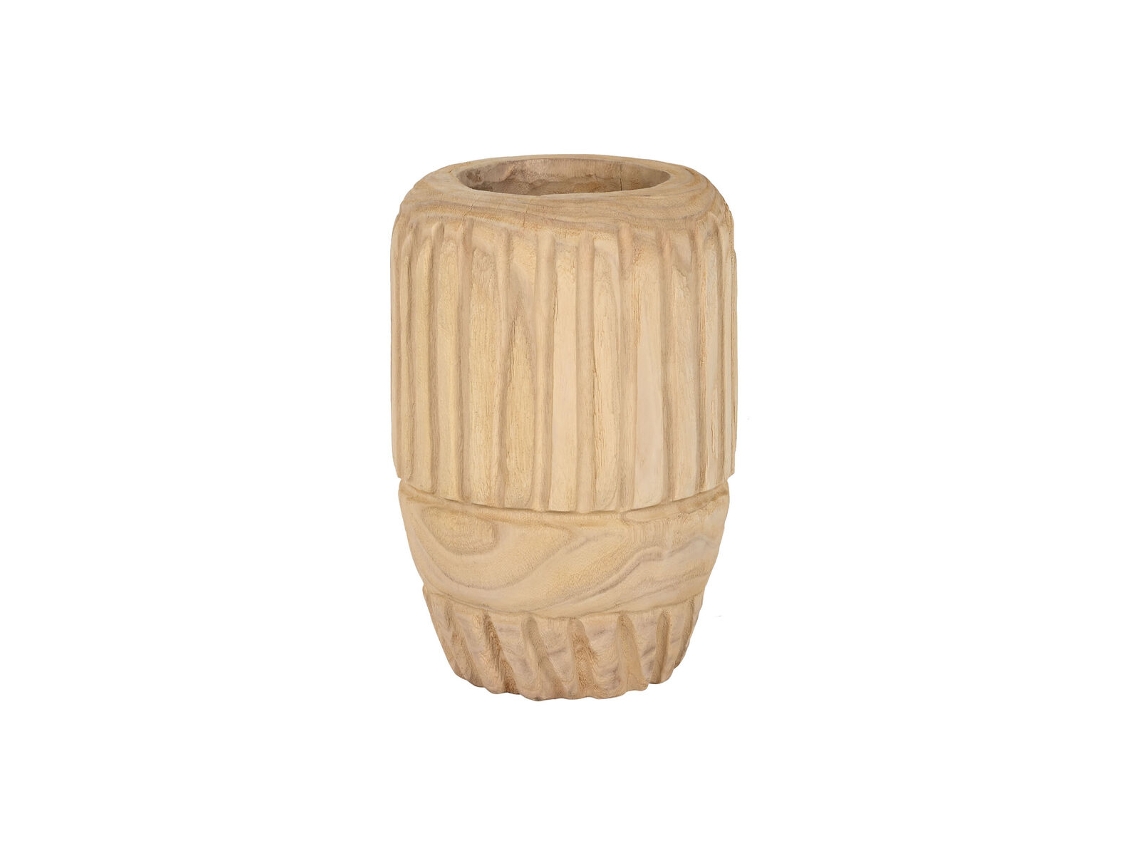 Vaso Home Esprit Natural Madeira De Paulónia 29 X 29 X 42 Cm
