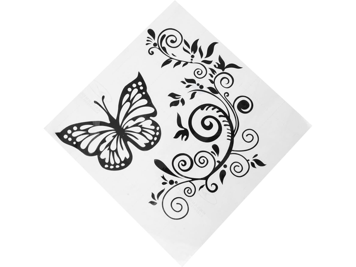 Adesivo Exclusivo Para Carro Com Estampa Floral Decorativa, Feito De Pvc Resistente Ao Calor.