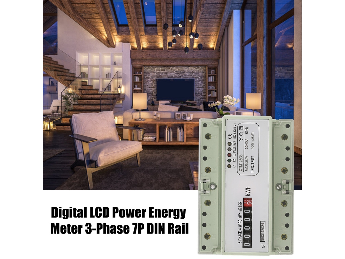 Contador de Energia Trifásico 7p Digital