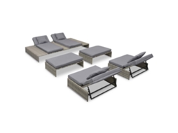 Sun Bed, Sun Beds Vidaxl Cinzeto Rattan / Vime (n/a)