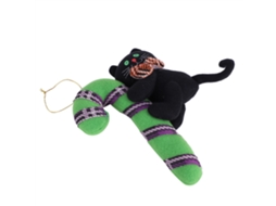 Boneco Pelúcia Gato Preto Para Decoração De Halloween