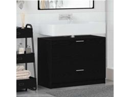 Vidaxl Armário De Banheiro Carvalho Preto 78 X 37 X 59 Cm