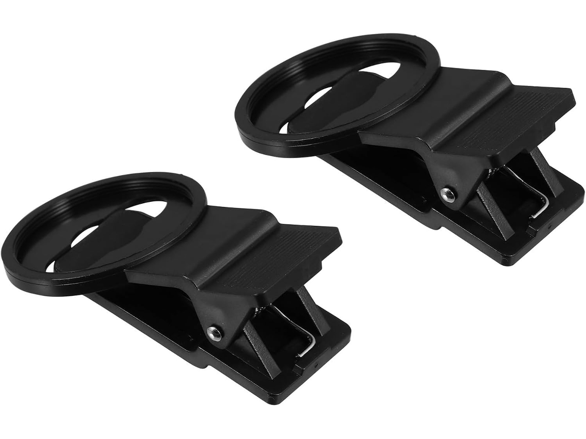 Conjunto De 2 Clips Para Lentes Externas De Celular De 37mm, Em Abs Preto