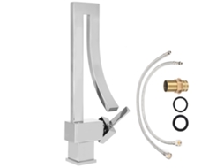 Grifo Pia Bica Cascata G1/2 Hot Cold Brushed