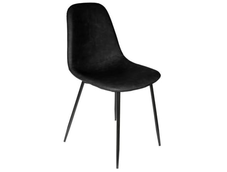 Cadeira HOME DECO FACTORY Pu Amber Black Faux Cinza