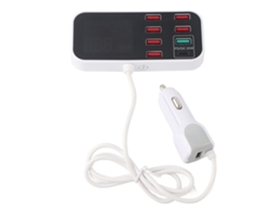 Cargador Usb Rápido De 8 Puertos Com Estação De Carregamento E Tela Digital Para Ios/android