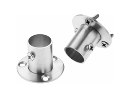 Conjunto De 2 Suportes Com Flange Para Varão De Guarda, Roupa Em Aço Inoxidável, 19 Mm