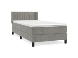 Box Spring Bed, Box Spring Beds Vidaxl Cinzeto Veludo (90 X 200 Cm)