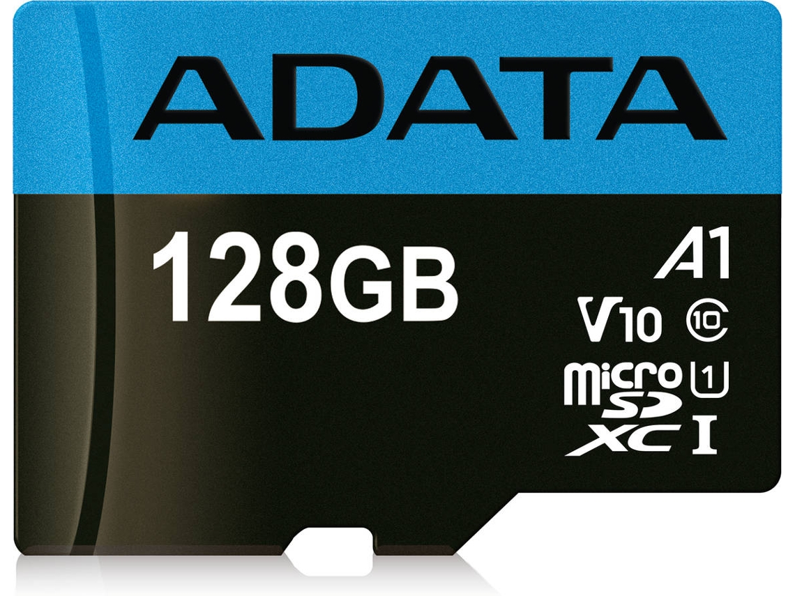Cartão de Memória Micro SDXC ADATA UHS-I (128 GB - 85 MB/s - Class10) + Adaptador