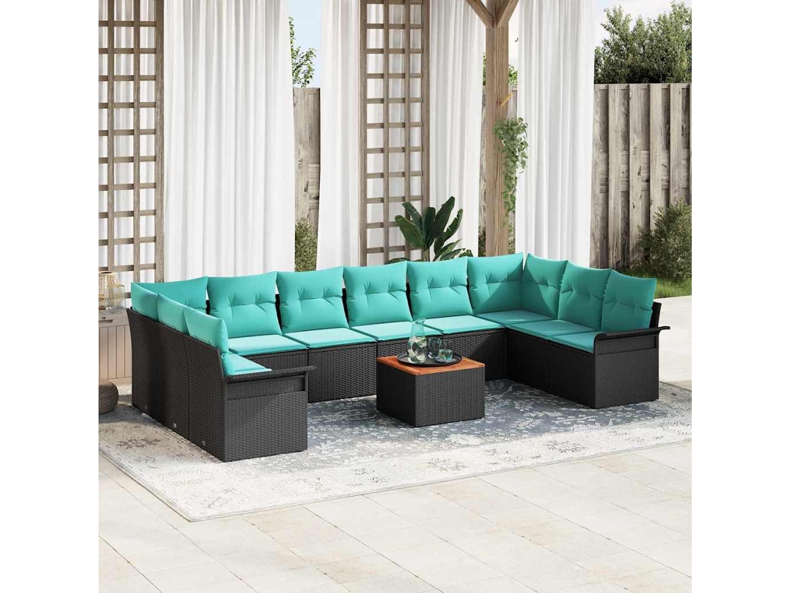 Vidaxl Conjunto De Sofá De Jardim 11 Unid. 10-número De Lugares