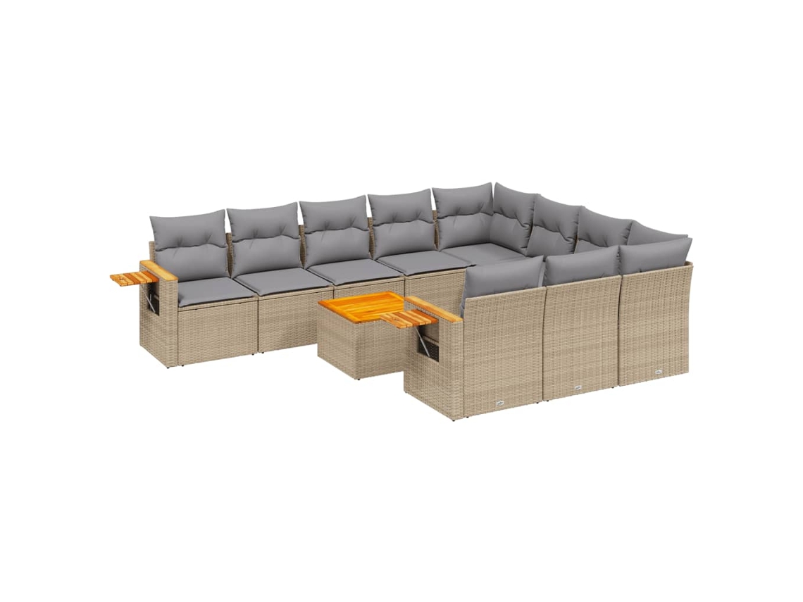 Garden Sofa Set, Garden Sofa Sets Vidaxl Bege Rattan / Vime (n/a)